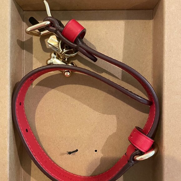 Coach Boxed Small Pet Collar Signature Canvas  black, red - Picture 14 of 16